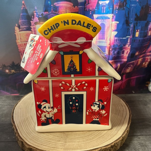 Disney Other - Disney Mickey & Friends Holiday lodge  Cookie Jar Chip & Dale’s